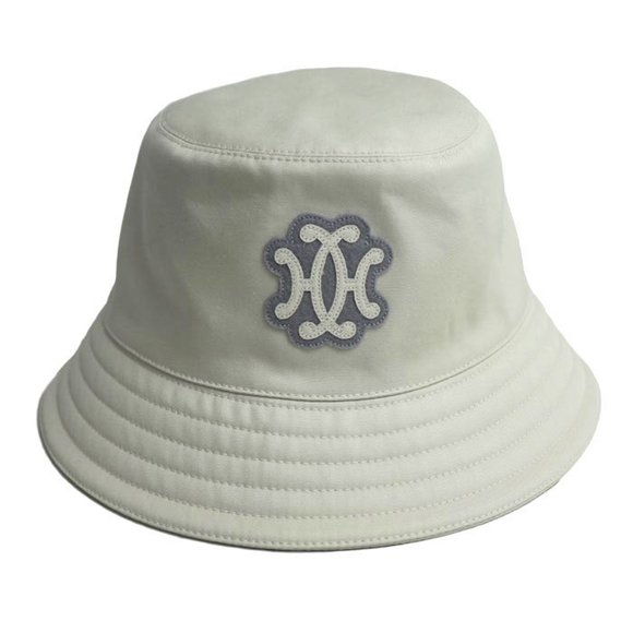 HERMES Ex Libris H-Lift Bucket Hat, Ivory, H242050N, Size 58, Women's - Picture 1 of 6